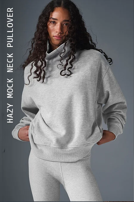 Hazy Mock Neck Pullover