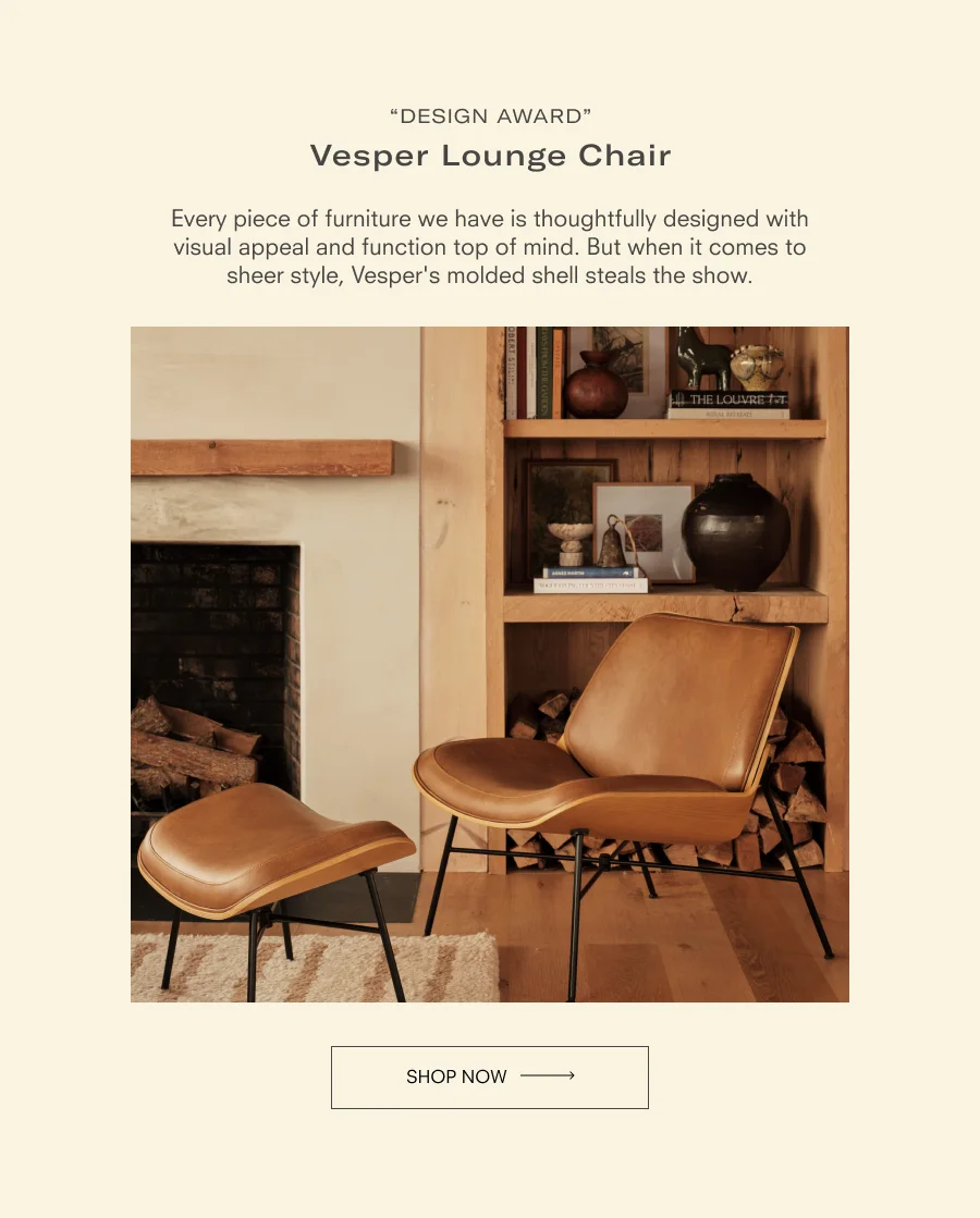 Vesper Leather & Wood Lounge Chair