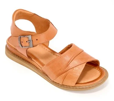 Miz Mooz Leather Adjustable Low Wedge Sandals - Haley