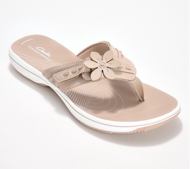 Clarks Cloudsteppers Thong Sandals - Breeze Opal