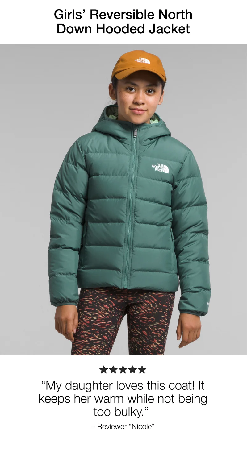 My daughter loves this coat! It keeps her warm while not being too bulky. – Reviewer Nicole