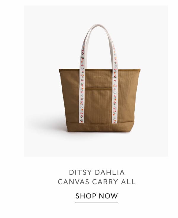 Shop Ditsy Dahlia Canvas Carry All