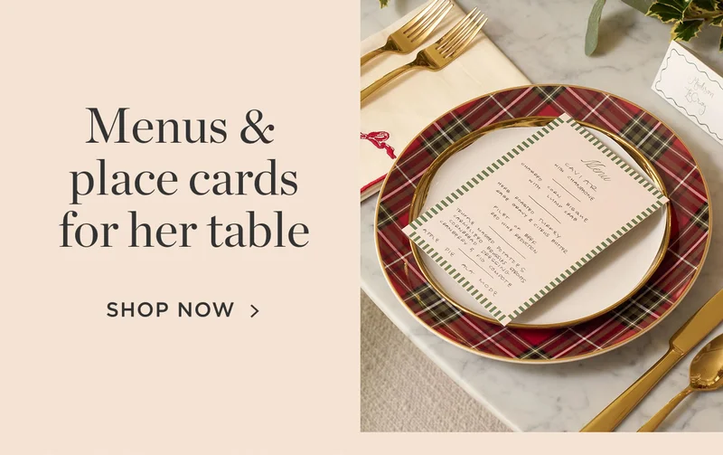 Menus & Place Cards for Her Table
