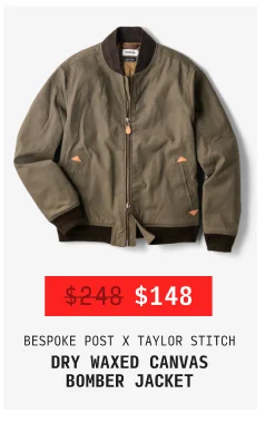 Bespoke Post x Taylor Stitch Dry Waxed Canvas Bomber Jacket