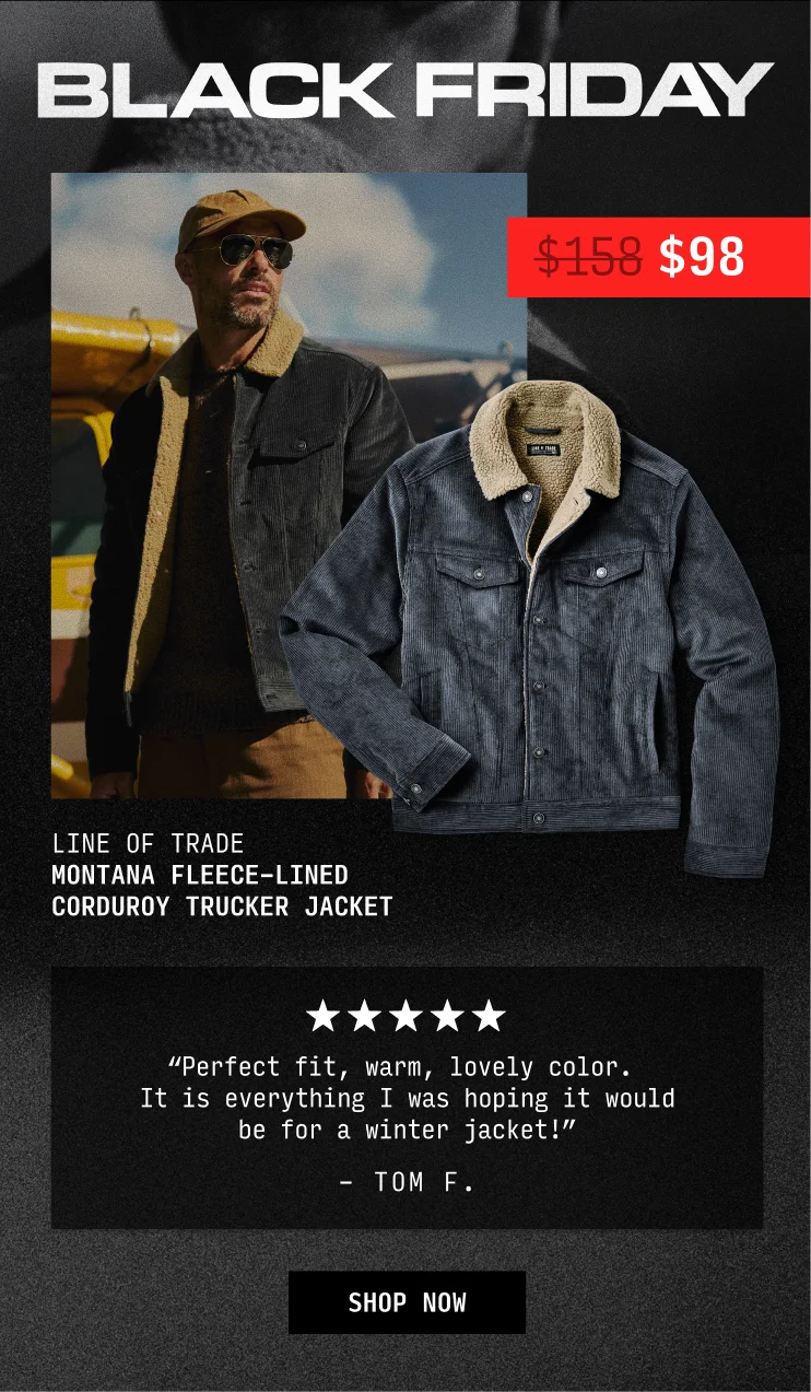 The Montana Fleece-Lined Corduroy Trucker Jacket
