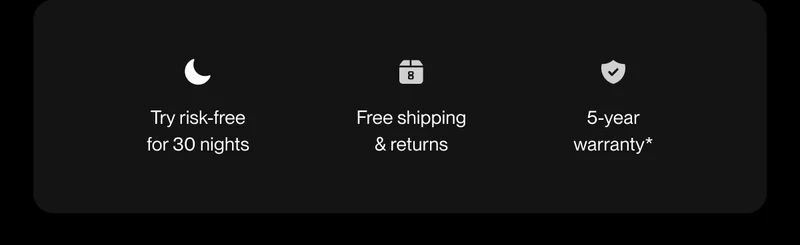 Try risk-free for 30 nights | Free shipping & returns | 5-year warranty