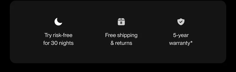 Try risk-free for 30 nights | Free shipping & returns | 5-year warranty