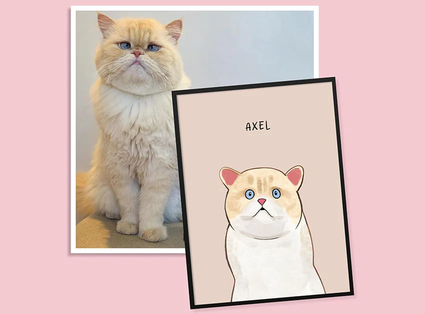 Funny Cartoon Art Pet Portrait