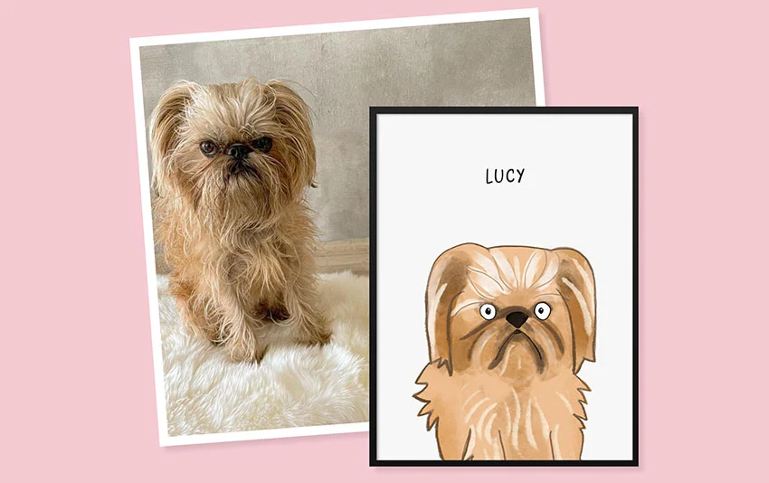 Funny Cartoon Art Pet Portrait
