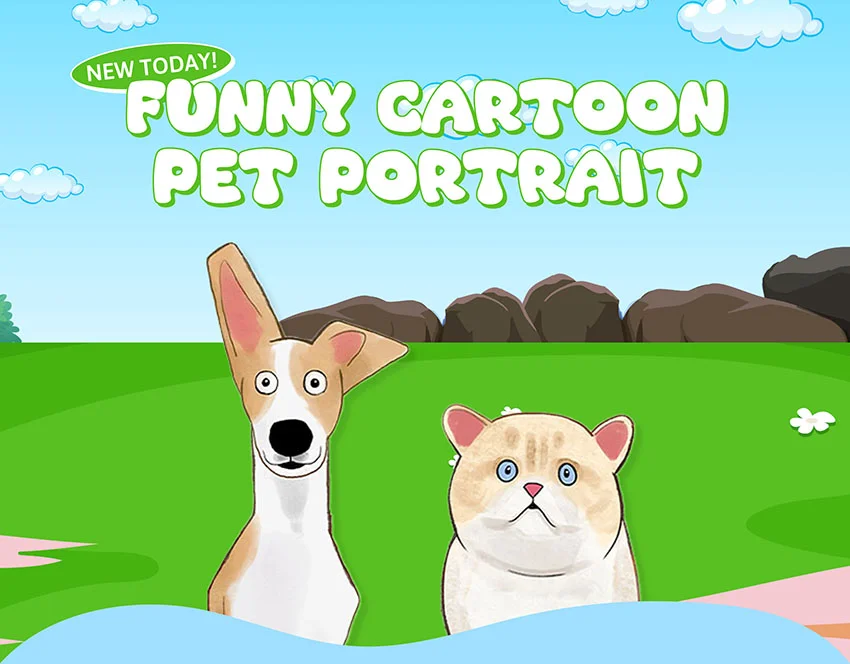 Funny Cartoon Art Pet Portrait