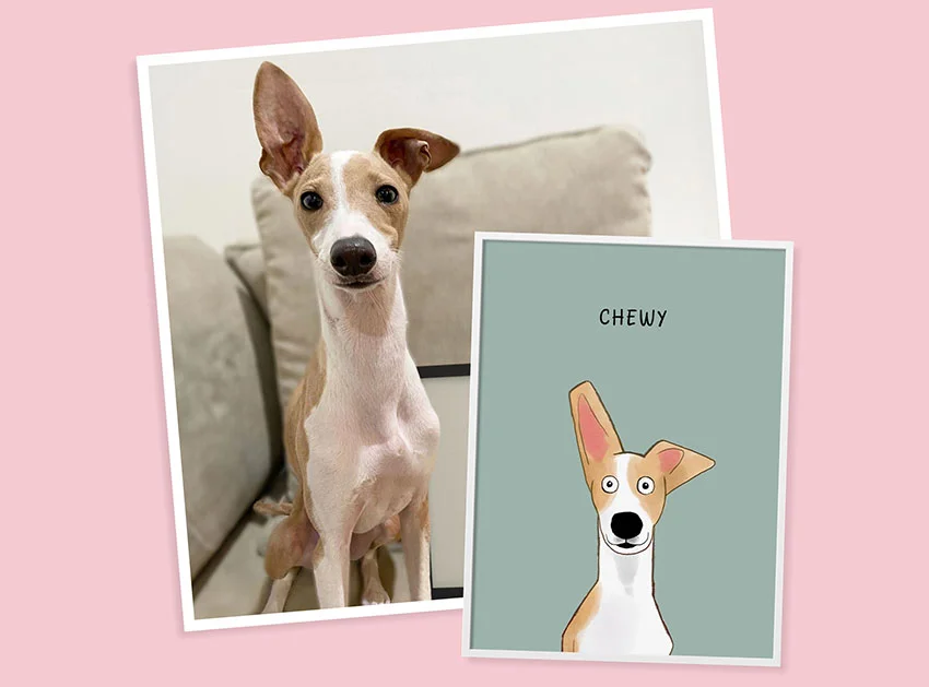 Funny Cartoon Art Pet Portrait