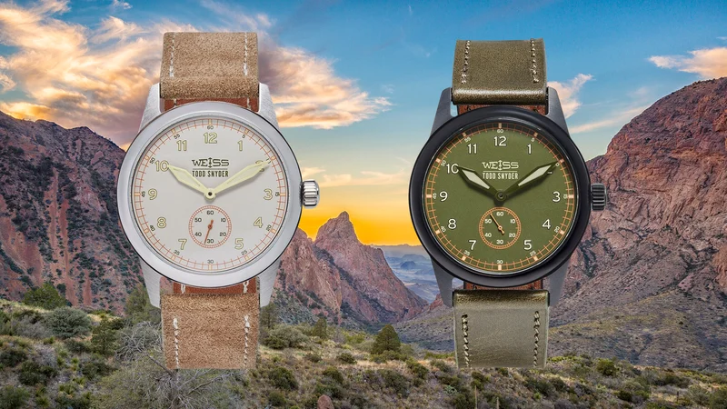 The Todd Snyder x Weiss Watch Company standard issue watch.