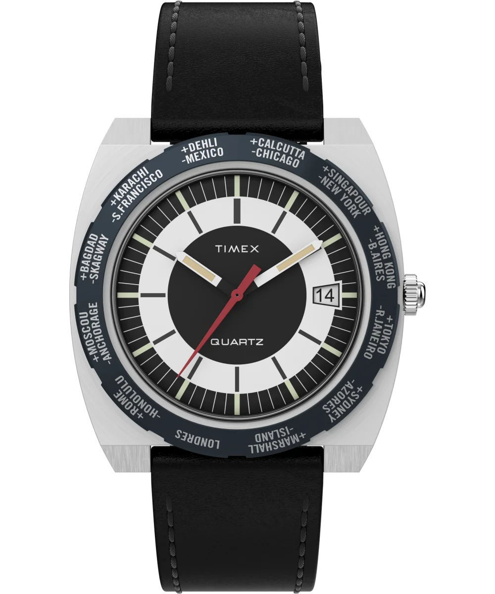 Image of World Time Reissue 39mm Leather Strap Watch