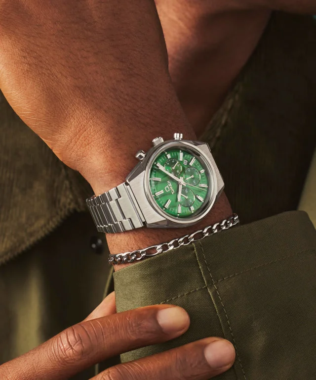 Q Timex® Falcon Eye Chronograph 40mm Stainless Steel Bracelet