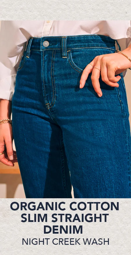 Organic cotton slim denim