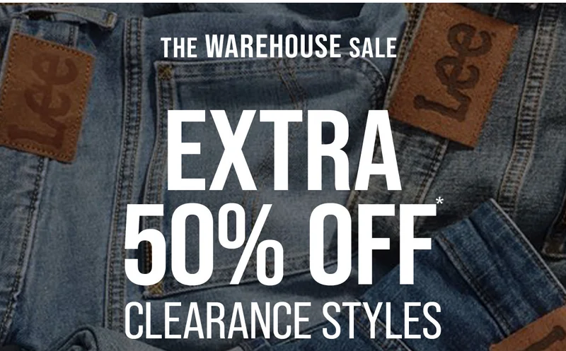 The Warehouse Sale Extra 50% Off* Clearance Styles