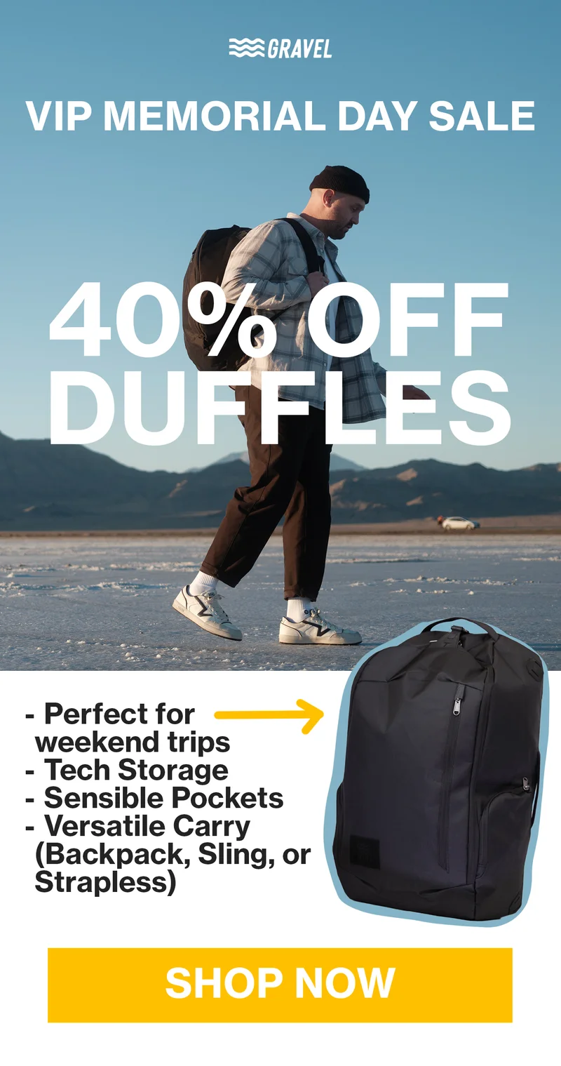 40% off duffles