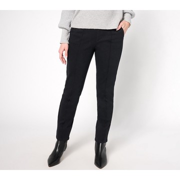 Isaac Mizrahi Live! Regular Knit Denim Straight-Leg Trouser Jeans