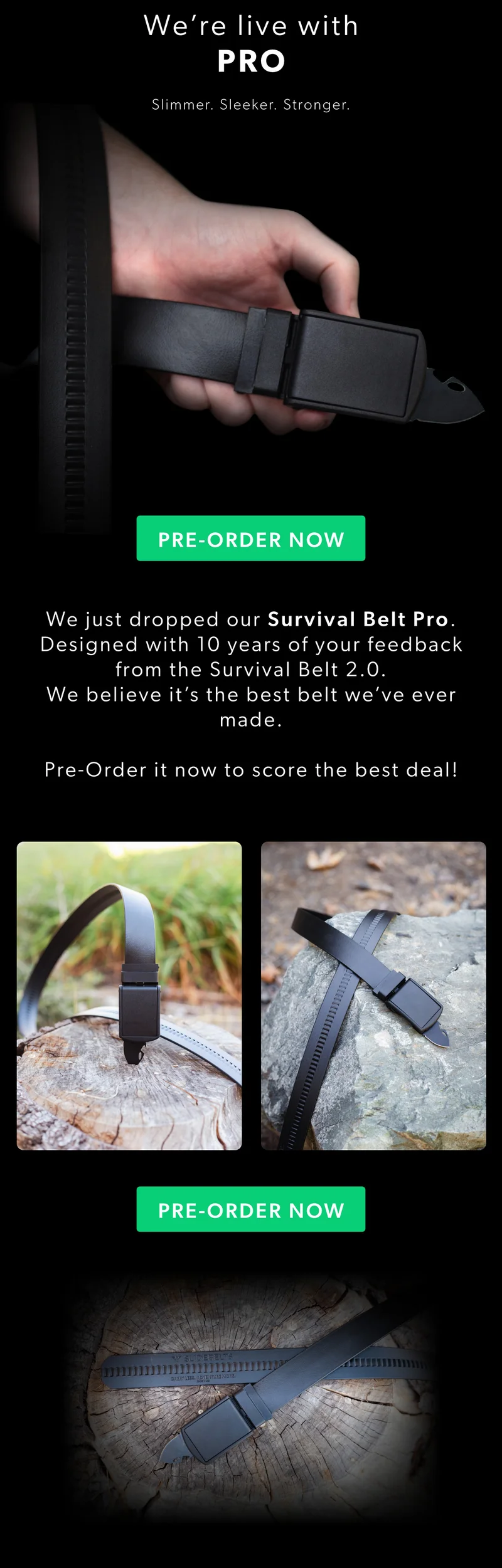 Survival Belt PRO now live on Kickstarter! Pre-Order now!