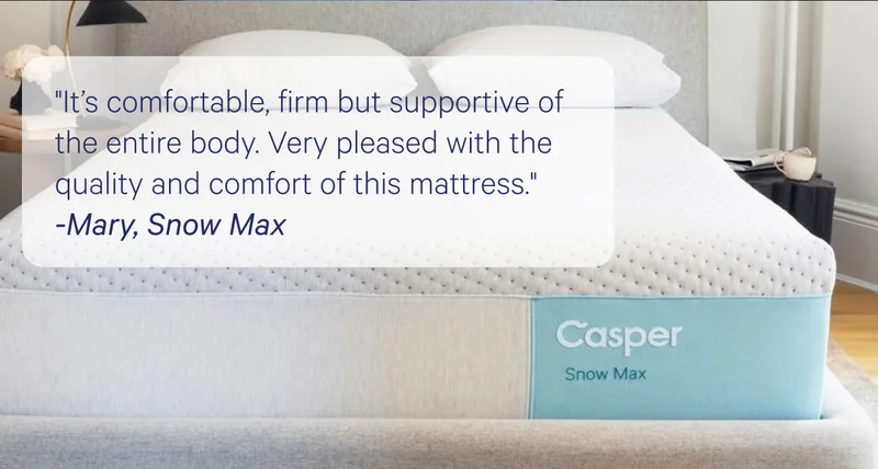 ''It's comfortable, firm but supportive of the entire body. Very pleased with the quality and comfort of this mattress.''