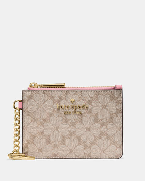 Spade Flower Key Ring Card Holder