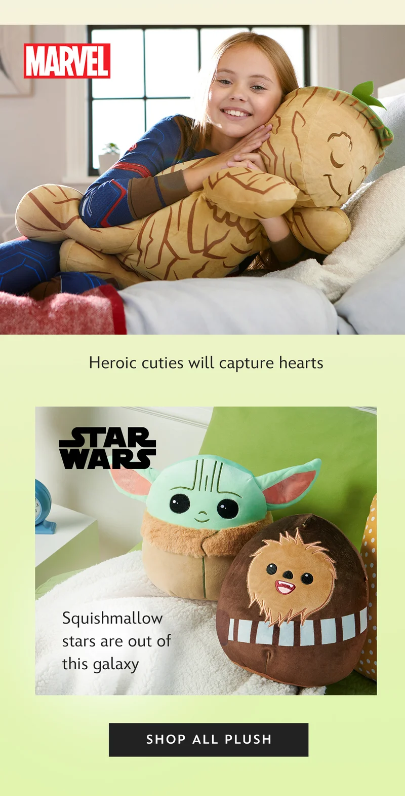 Heroic cuties will capture hearts | Squishmallow stars are out of this galaxy | Shop All Plush