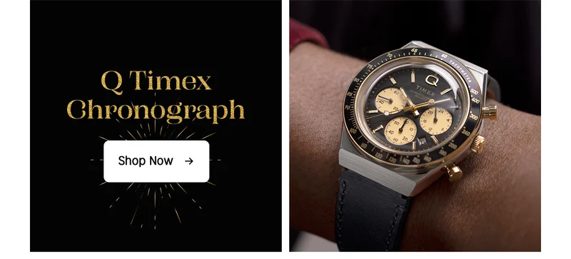 Shop Now (Q Timex Chronograph) - Timex