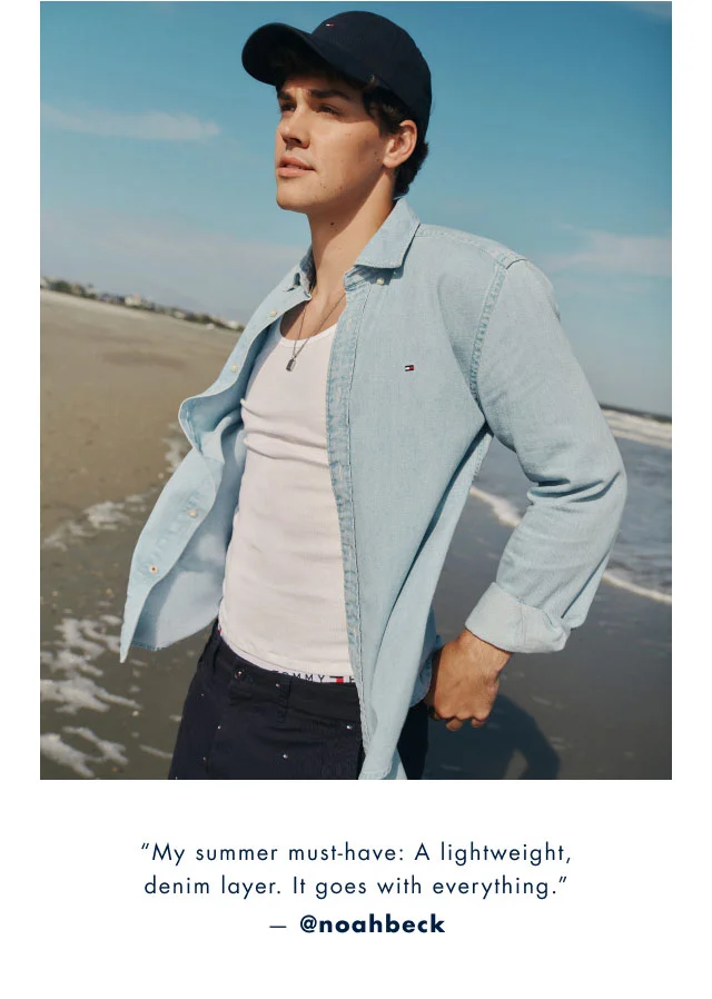 My summer must-have: a lightweight, denim layer. It goes with everything. - @noahbeck
