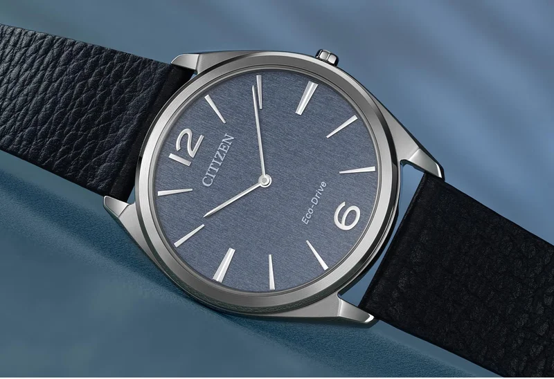 Suratto Blue Dial Leather Strap Watch - AR3120-08L