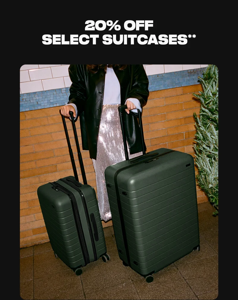 20% OFF SELECT SUITCASES**