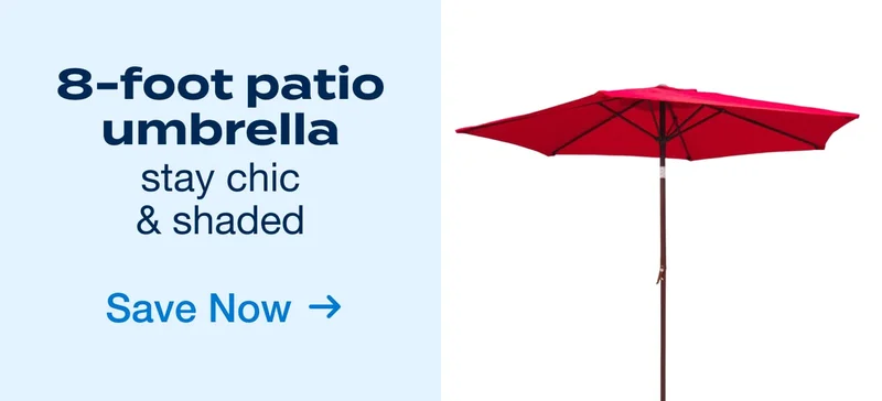8-foot Crank-and-Tilt Patio Umbrella
