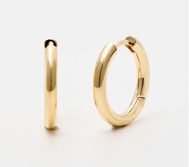 David Markstein Bronze Hinged Pierced Hoop Earrings