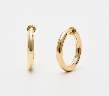 David Markstein Bronze Non-Pierced Hoop Earrings