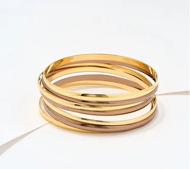 David Markstein Premiere Bronze Set of 7 Luxe Slip on Bangles
