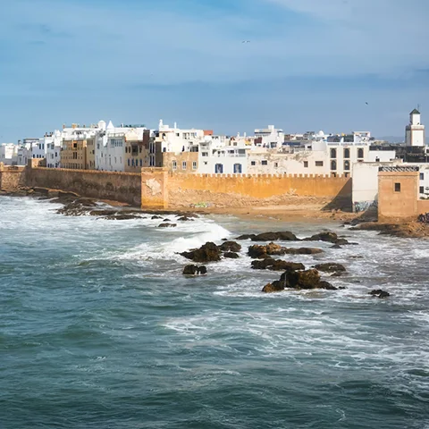 Essaouira’s historic ramparts, a series of fortified walls, are a defining landmark of the coastal city.