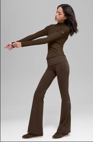 softsculpt 7/8 foldover flare legging espresso
