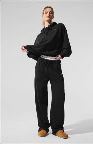 accolade straight leg sweatpant black