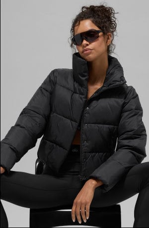gold rush puffer black