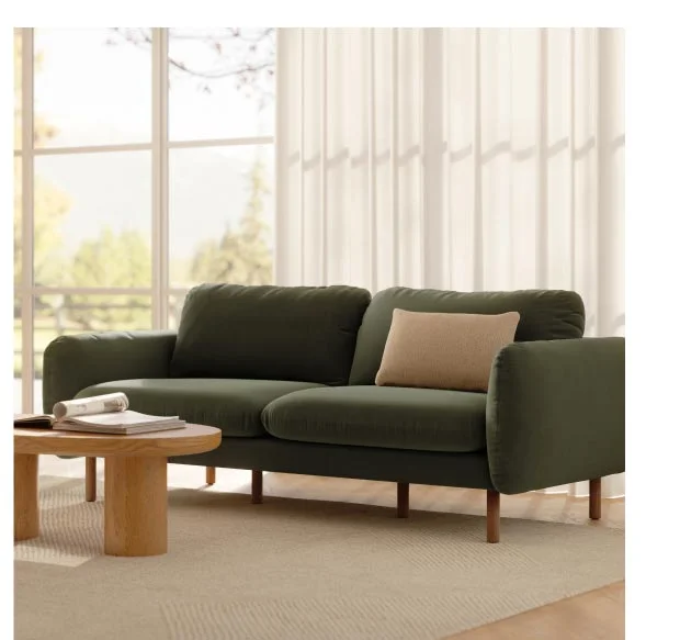 Sanders Sofa Plush Pacific Green