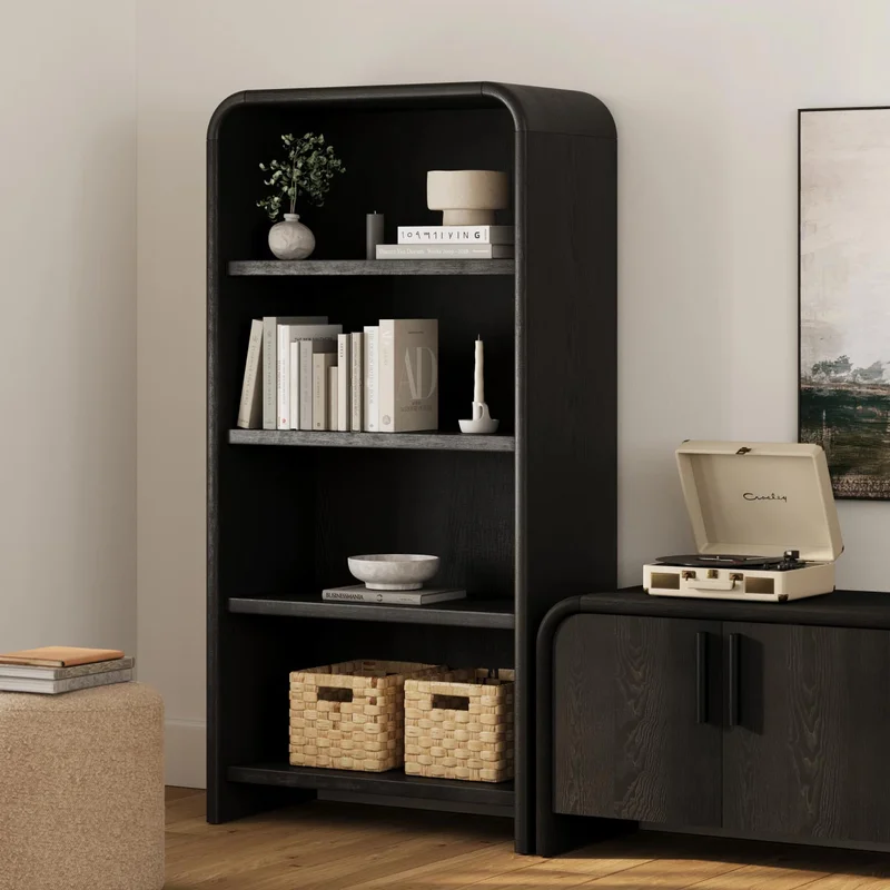 Faydra Black Ash Enclosed Bookcase