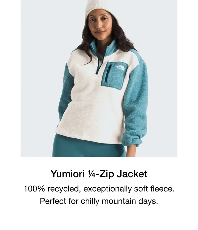 Yumiori ¼-Zip Jacket - 100% recycled, exceptionally soft fleece. Perfect for chilly mountain days.