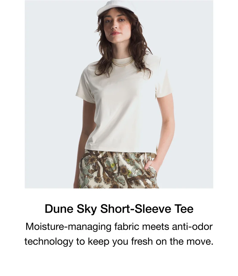 Dune Sky Short-Sleeve Tee - Moisture-managing fabric meets anti-odor technology to keep you fresh on the move.