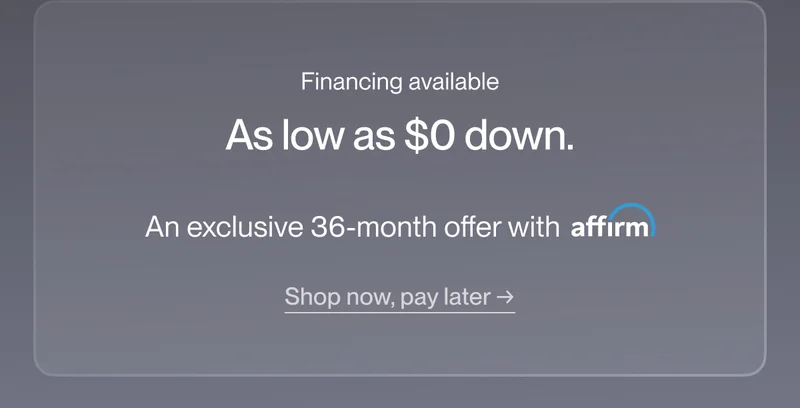 Financing available