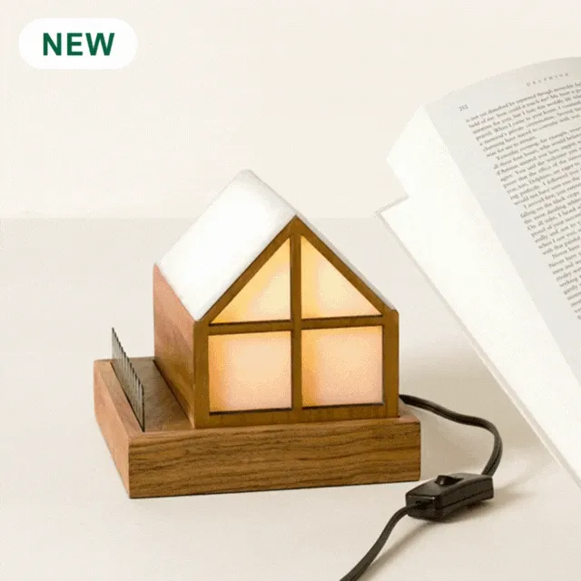 Cozy Cottage Book Stand & Lamp