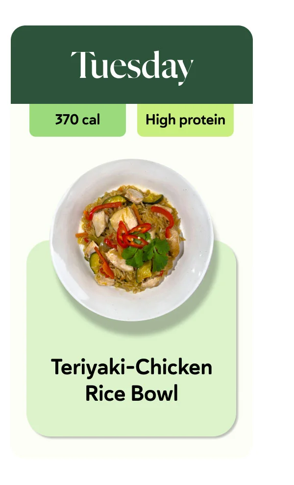 Tuesday —Teriyaki-Chicken Rice Bowl