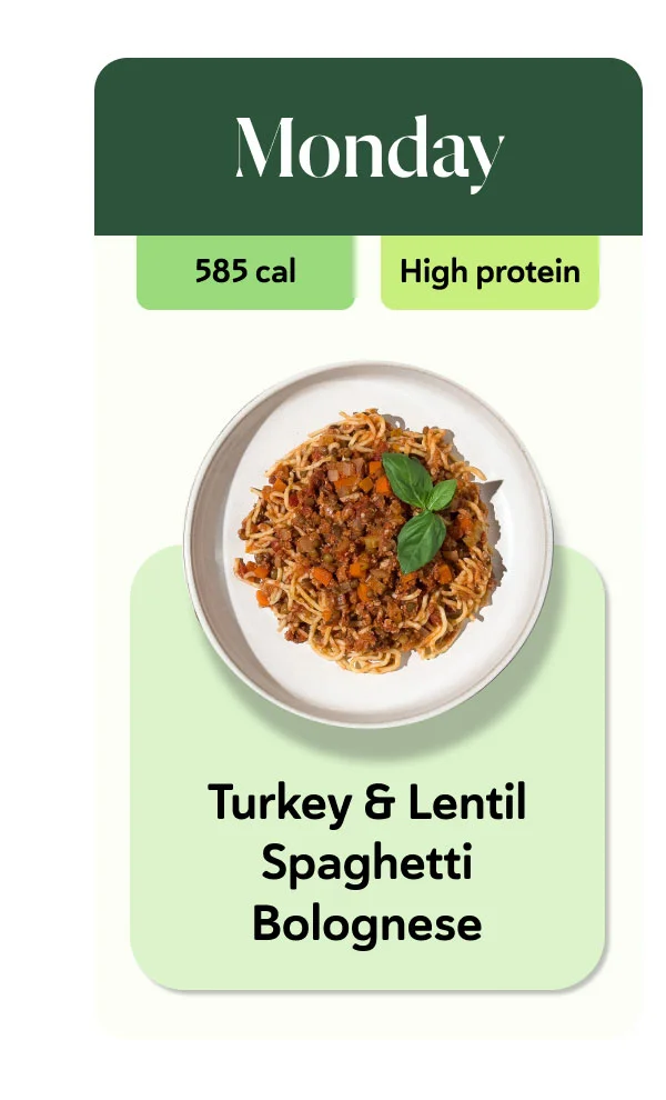 Monday — Turkey & Lentil Spaghetti Bolognese