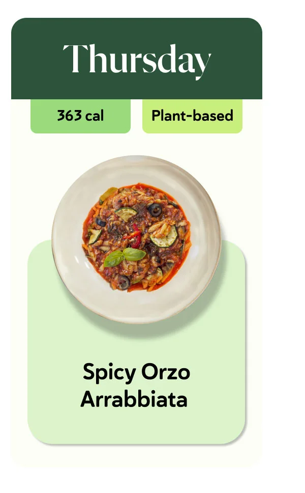 Thursday — Spicy Orzo Arrabbiata