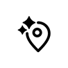 Image Description: A geo pin with AI sparkles.
