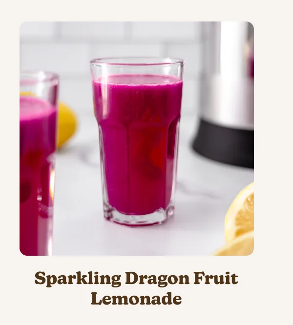 Almond Cow Sparkling Dragon Fruit Lemonade