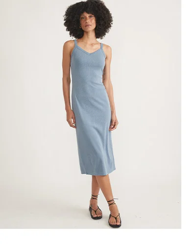 Lexi Rib Sun-In Spaghetti Strap Dress